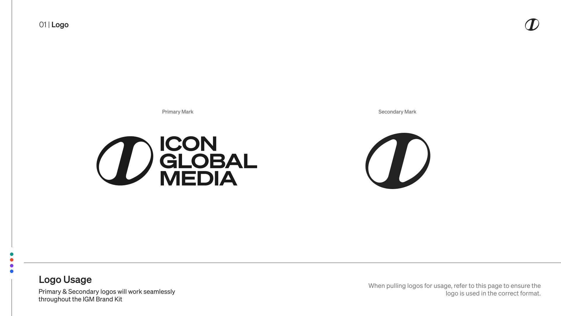 Icon Global Media brand guide page 01  -  Logo